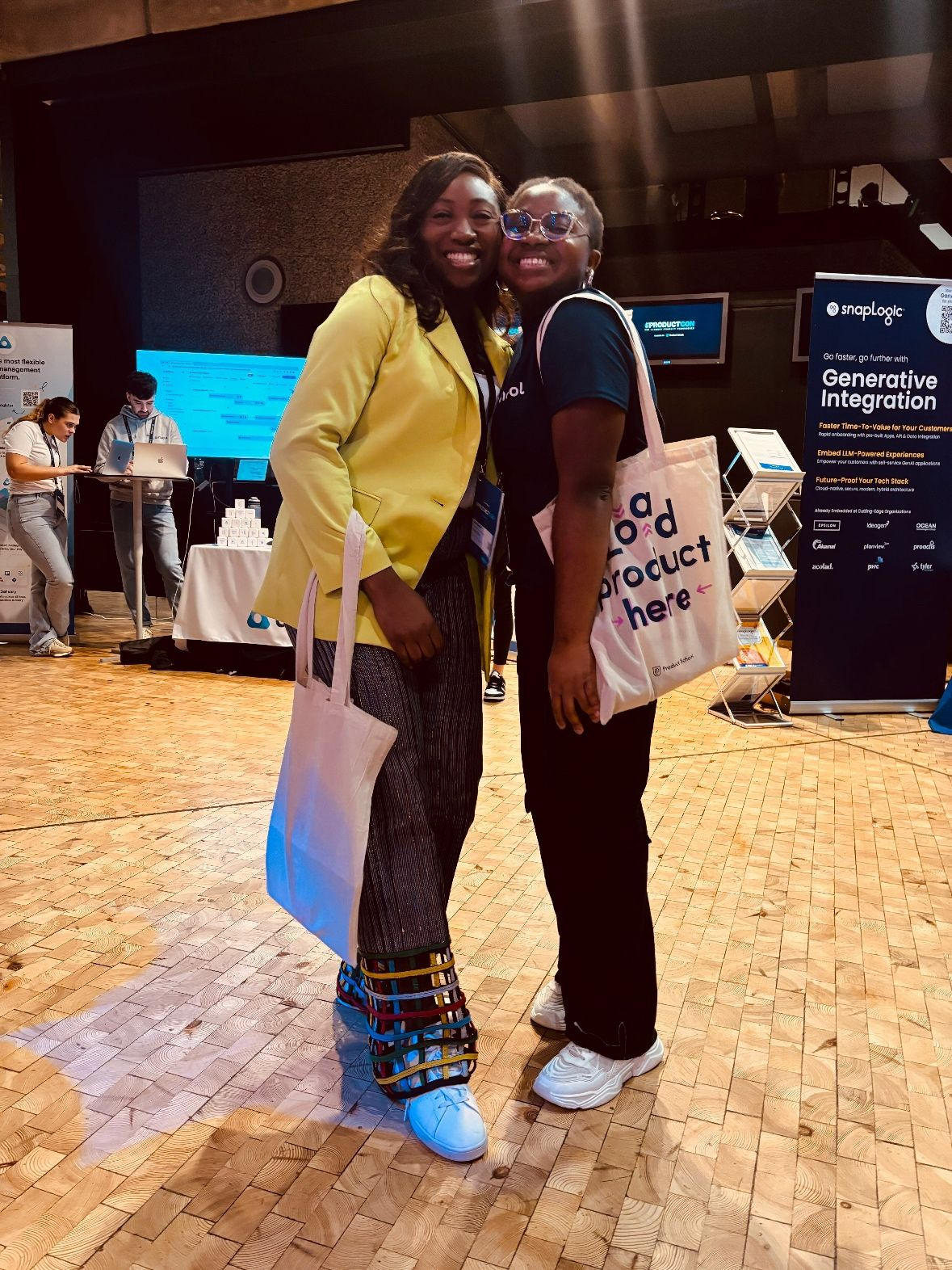 With a fellow product builder at ProductCon London