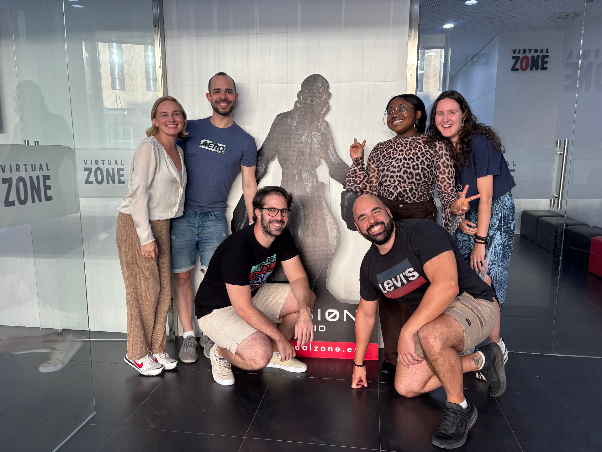 Group photo with the Busuu team in Madrid