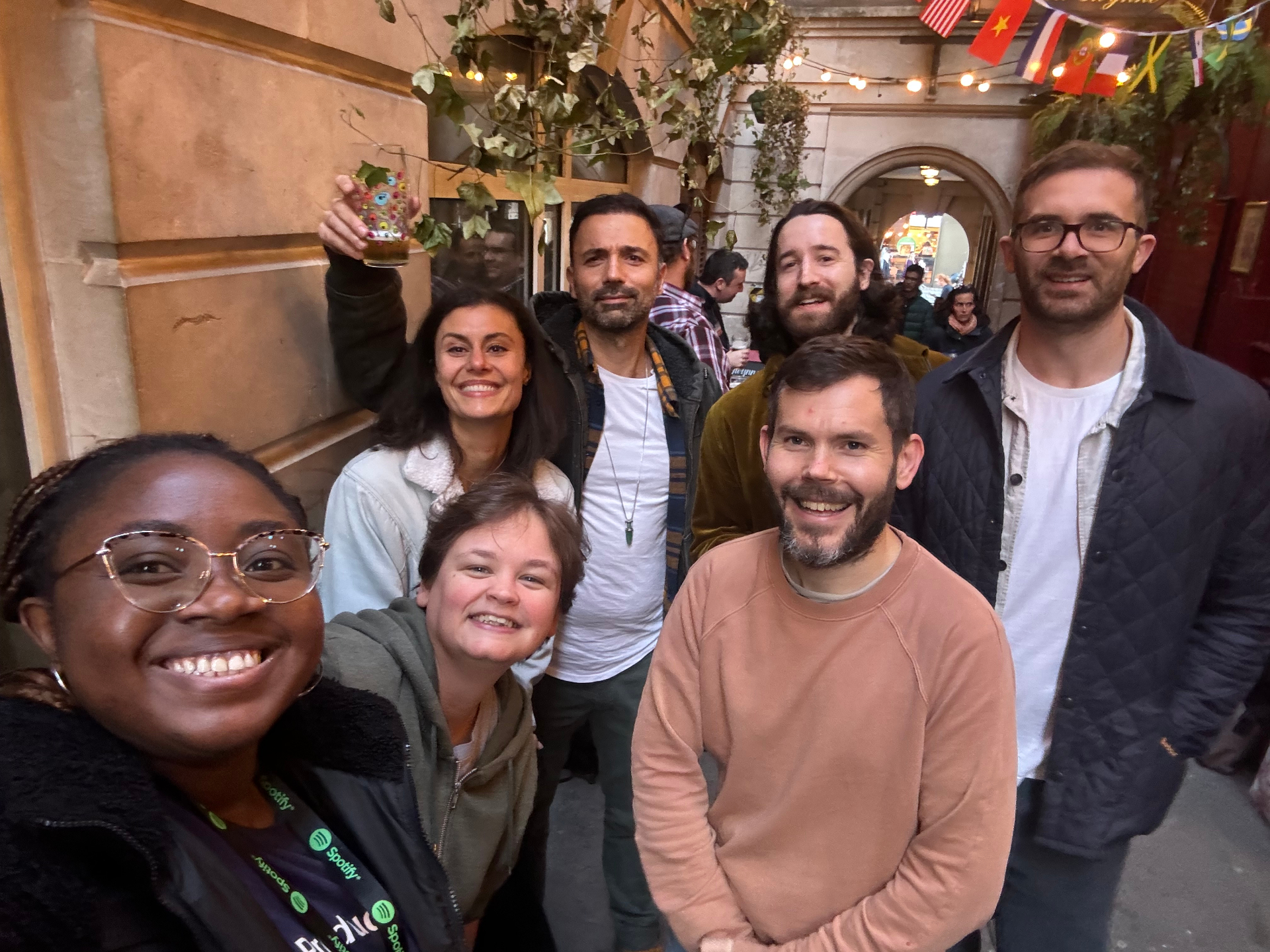Team drinks out in London